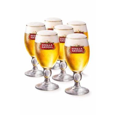 Imagem de Jogo 6 Taças De Cerveja Stella Artois 250ml Licenciado Ambev