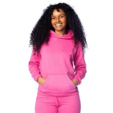 Imagem de Moletom Feminino Desayner Básico C/ Capuz Pink-Feminino