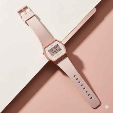 Imagem de Relógio Feminino Marca Casio Vintage Digital Esportivo Preto Nude Rose