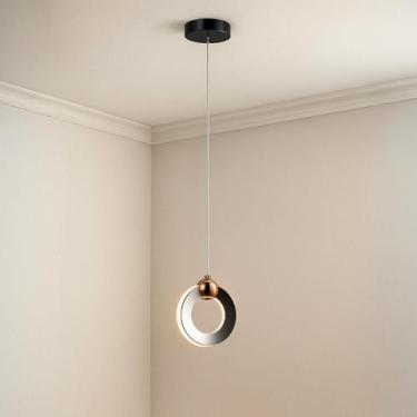 Imagem de Luminária De Acrílico Pendente Led Redondo Teto Sala Quarto Luz 3000K 