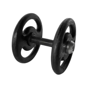 Imagem de Dumbbell Pintado 12kg Pegada Emborrachada para Musculação Preto Anilhas Fitness