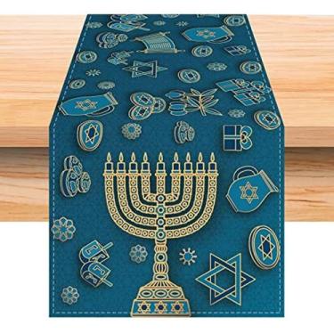 Imagem de Caminho De Mesa Menorá Decoração Judaico Hebraico - maranata 