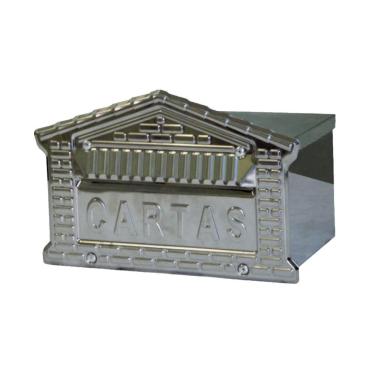 Imagem de Caixa de Correio Tijolinho Inox Embutir para Cartas 15x21x12cm Prata Metalmig