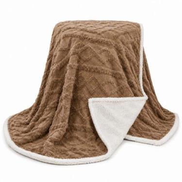 Imagem de Cobertor Manta Santiago Casal 190x210CM Microfibra Dupla Face Sherpa M