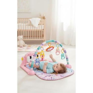 Imagem de 2x Tapete Musical Sereia Rosa Bebê 0-36 Meses c/ Piano - Congratulatio