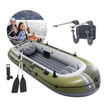 Imagem de Barco Bote Inflável Seahawk 4 351cm 400kg Suporte Motor Intex