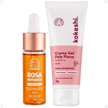 Imagem de Kit Kokeshi: Óleo Natural Rosa Mosqueta 20ml e Creme Gel Pele Plena 45