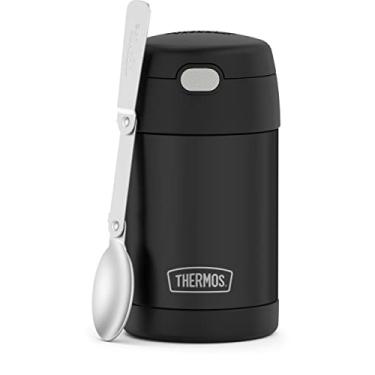 Imagem de Pote térmico THERMOS FUNTAINER, 473 ml, com colher dobrável, preto fosco
