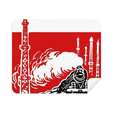 Imagem de China Train Tower Pano de limpeza vermelho vapor, 2 peças, tecido de camurça