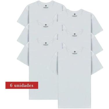 Imagem de Kit 6 Camisetas Masculinas Confort Fit Básicas Algodão Premium - Gröve