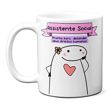 Imagem de Caneca Assistente Social Pronta Pra Defender Seus Direitos (Branca)