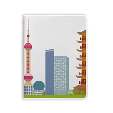 Imagem de China Architecture TV Tower Landmark Pattern Notebook Gum Cover Diary Soft Cover Diary