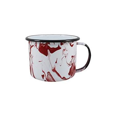 Imagem de Caneca 10 Esmaltado Marmorizada Vermelha 670 ml - Ewel