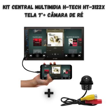 Imagem de Kit Central Multimidia H-tech HT-3122X Tela 7"+ Câmara de Ré