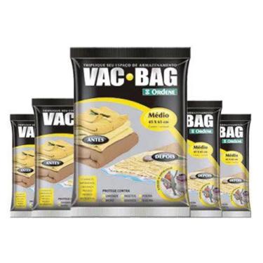 Imagem de Combo: 5 Sacos A Vácuo Protetor Vac Bag 45 X 65 Ordene Médio
