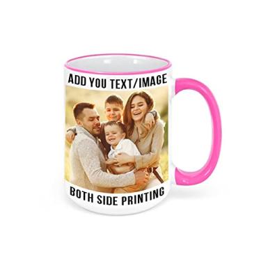 Imagem de Caneca de café com foto personalizada caneca personalizada com imagem logotipo nome texto presentes personalizados para aniversário de amigo Taza Personalizadas Impressão por sublimação/gravação