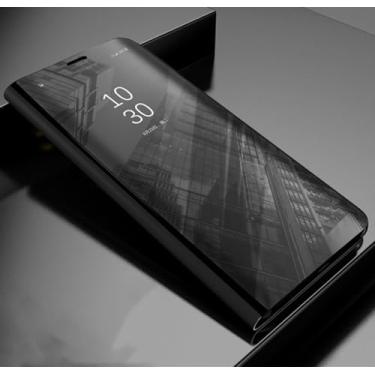 Imagem de Capa espelhada flip para Samsung Galaxy S20 FE S10 S9 S8 Plus Ultra S10E S7 Edge S6 Note 20 10 9 8 5 Lite 5G Capa de telefone, preta, para S20 Ultra