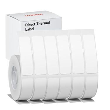 Imagem de 6 rolos de fita de etiqueta para NIIMBOT D11 D110 D101 etiquetadora branca 12 x 40 mm à prova d'água, autoadesiva para escritório e casa.