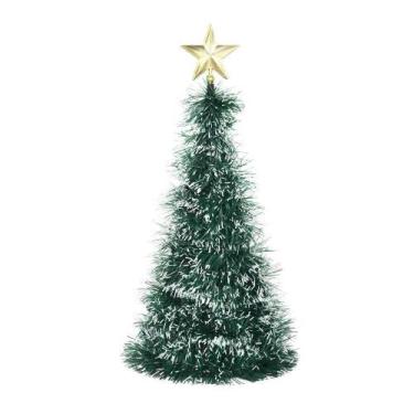 Imagem de Mini Árvore de Natal Nevada Cone Decorada 30Cm - Wincy Natal