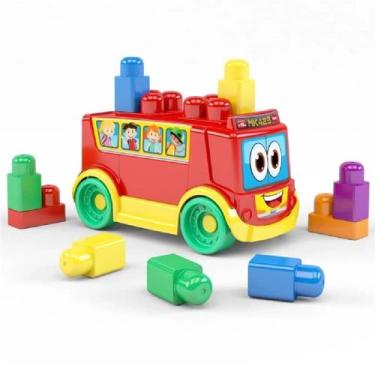 Imagem de Brinquedo Infantil Onibus da Blocolandia Mk423 Dismat 10 Pcs