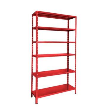 Imagem de Estante de Aço Vermelha176x92x30 6 bandejas chapa 26  3017 - AMAPÁ