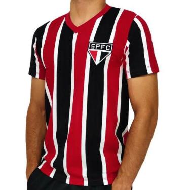 Imagem de Camisa São Paulo Retro 1991 Campeão Brasileiro Listrado - Masculino - 
