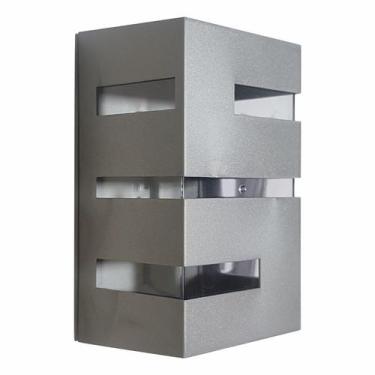 Imagem de 2 Arandela de Parede Cinza + 2 Lâmpada Soquete G9 7W - Metais Massuia