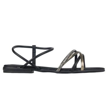 Imagem de Sandália Via Uno Rasteira Strass Mississipi