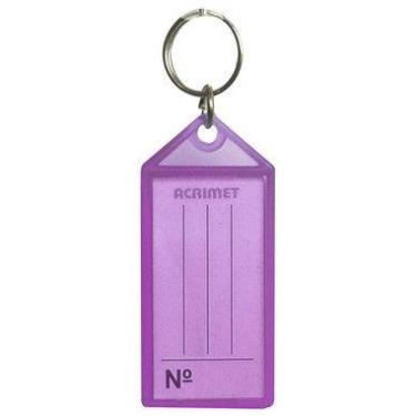 Imagem de Pote com 120 Chaveiro plastico Acrimet 144 roxo
