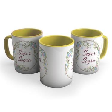 Imagem de Caneca Lindo Presente para Super Sogra Cerâmica 325ml - Live, Amarela
