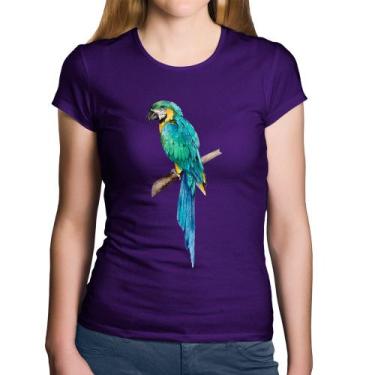 Imagem de Baby Look Algodão Arara Azul - Foca na Moda, Roxo, M