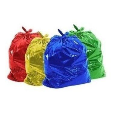 Imagem de Saco De Lixo 40 Litros Colorido 4 Pacotes C/100 De Cada Cor - HIGIPACK