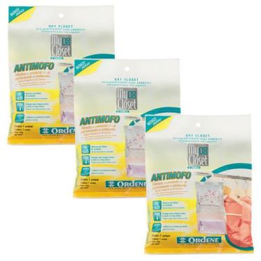 Imagem de Desumidificador Anti Mofo Dry Closet Ordene Kit 3 Peças