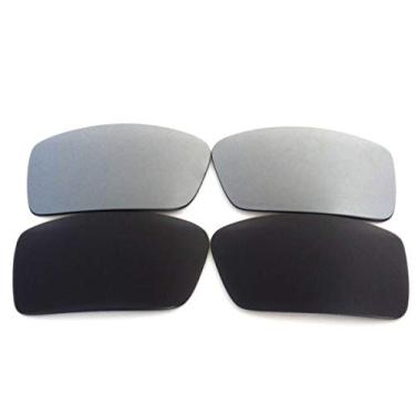Imagem de Lentes de reposição Galaxy para Oakley Gascan Polarizadas 100% Proteção UVAB (preta/titânio)