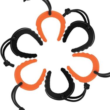 Imagem de Hawsam Pacote com 6 batentes de porta de primeiros socorristas pretas de segurança à prova de bebê maçaneta de porta batente de porta protetor de dedo para batentes de porta para topo da porta