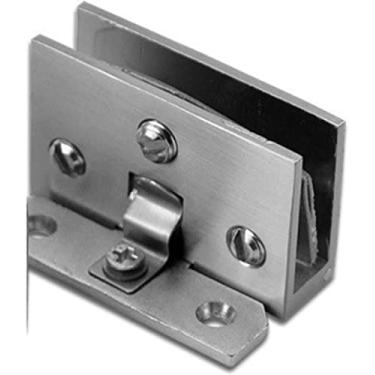 Imagem de BAZAC Dobradiça de porta de vidro, dobradiça de vidro sem furo, dobradiça de móveis de vidro de armário de exibição de hardware de liga de zinco para armário de clip DIY-Square Small