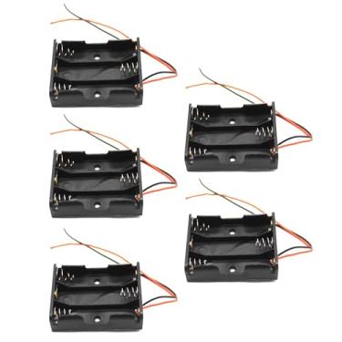 Imagem de ISolderStore Pacote Com 5 Suportes Para Pilhas Aa De 3 X 1,5 V, Suporte 4,5 V Fios, Relógios Parede, Rádios, Brinquedos Infantis
