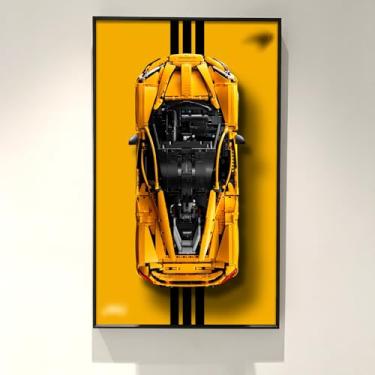 Imagem de WETCEAOM Painel De Exposição Para Lego Technic Mclaren P1 1:8 42172, Tamanho: 19,7 X 31,5 Pol., Compatível Com Carro, Ideias Presente Entusiastas Montagem Em Parede, Somente Moldura!