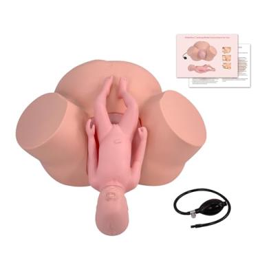 Imagem de SFXYJ Simulador de modelo de treinamento de parteira de nascimento, demonstração de parto em tamanho real, obstetrícia, ginecologia, posições fetais anormais normais, parto, manequim de mate