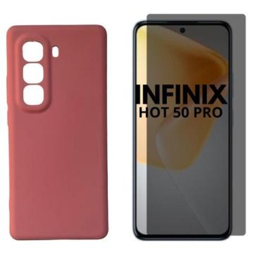Imagem de Capa + Pel Vidro 3D Priv Compativel Com Infinix Hot 50 Pro - Generica,