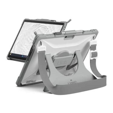 Imagem de UAG projetado para Microsoft Surface Pro 9 Plasma Healthcare Branco/Cinza, Capa protetora leve e robusta com suporte embutido em vários ângulos, suporte para caneta, alça de mão e ombro da URBAN ARMOR GEAR