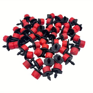 Imagem de 50 peças de pulverizador de irrigação por gotejamento com bico atomizante adiustável 4/7 mm micro aspersor de jardim equipamento de irrigação para gramado vegetais, estufa