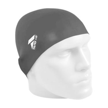 Imagem de Touca de Natação Silicone Adulto Targ Me Hidroginástica Impermeável Toca Piscina Não Molha o Cabelo (Preto)