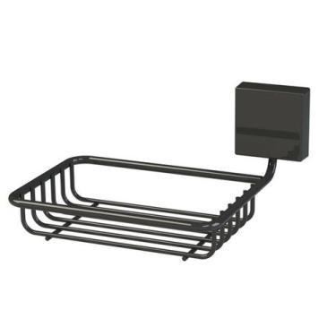 Imagem de Saboneteira Porta Sabonete De Parede Banheiro Preto - 8512PT Future