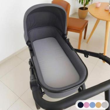 Imagem de Colchonete para Carrinho Moisés Bebê Menino Menina (Capa Removível + E