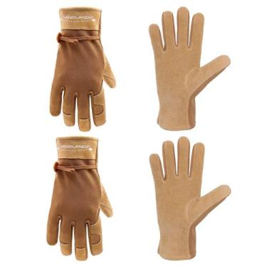 Imagem de Luvas de trabalho HLDD HANDLANDY, couro bovino feminino, 2 pares