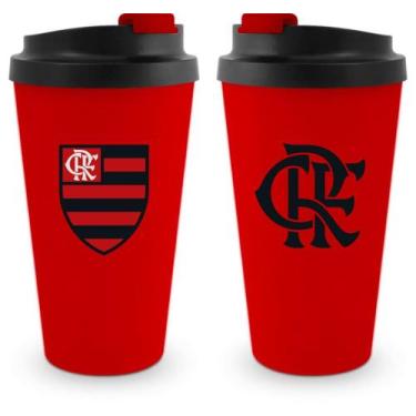 Imagem de Copo Plástico Flamengo Com Tampa Mengão Original - Brasfoot