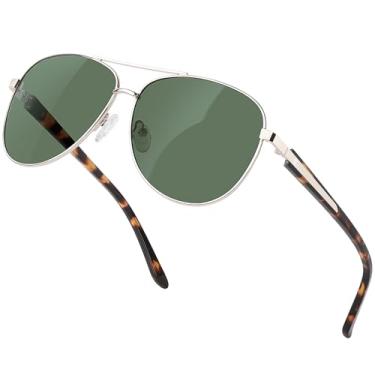 Imagem de BIRCEN Óculos De Sol Aviador Polarizados Para Mulheres: Quadrados Acetato Com Proteção Uv E Estilo Clássico Retrô