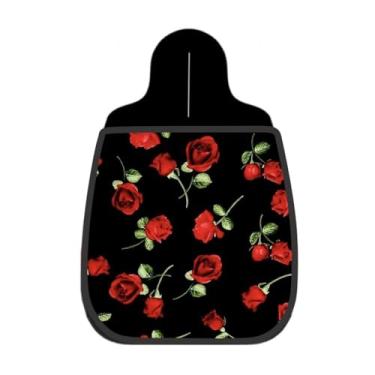 Imagem de Lixeira De Carro Organizador Lixinhocar Flores Vermelhas E Rosas Fundo Preto