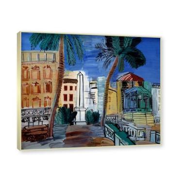 Imagem de Moldura de champanhe. Impressões Raoul Dufy, (belo cenário 13), pôster de viagem vintage, arte impressionista, imagem de arte de parede em tela para decoração de casa. 40 x 48 cm - 15,7 x 18,9 pol
